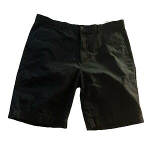 Roundtree & Yorke Men's Shorts Size‎ 42 Black 100% Cotton Flat Front EUC